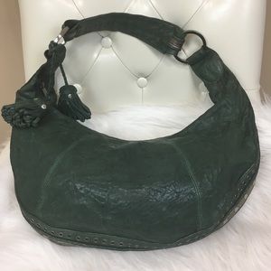 Junior Drake for Anthropologie Green Leather Hobo